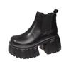Fashion 2025 New 8.5cm Fashion Platform Boots For Women Round Toe Punk Style Thick Bottom Short Boots Ladies Slip On Party Boots