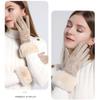 Plaid Winter Fleece-lined Gloves Suede Women Cycling Mittens Retro  Gloves  Female
