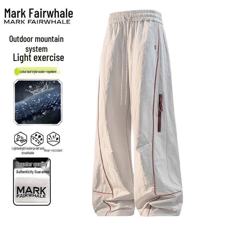 Mark Fairwhale Мужские прямые свободные повседневные брюки