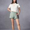 Adidas Outlets Logo Print Casual Round Neck Pullover Short Sleeve T Shirt Women T Shirts Han-Jade-White IS4287