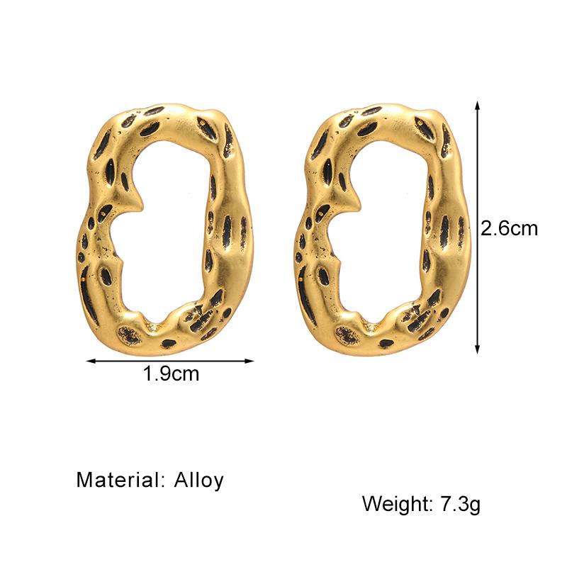 Простые и креативные ретро-круглые C-образные геометрические серьги, женские индивидуальные геометрические серьги для девочек