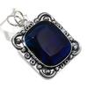 London Blue Topaz Gemstone Handmade 925 Sterling Silver Gift Pendant 2.09" f7B84
