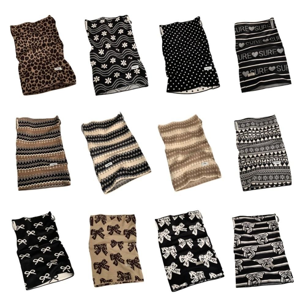 Flower Earhook Neck Warmer Leopard Print Pullover Cap Sacrf Winter Cycling Thermal Mask Male