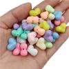 Medium 20pcs Bracelet Jewelry Accessories Macaron Color DIY Fashion Creamy Necklace Making Heart Beads Fart Peach