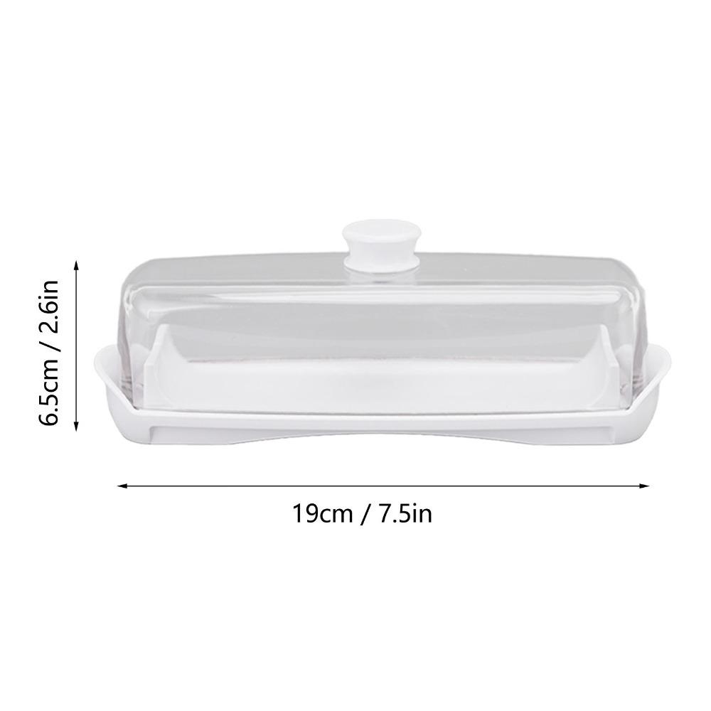Plastic Butter Dish With Lid Transparent Cover Butter Keeper Container For Countertop