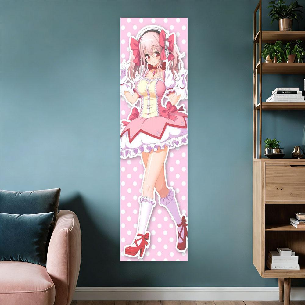 S-S-Uper S-Sonico Аниме Длинный Гобелен Кавайный Розовый В Горошек Настенное Украшение Для Спальни Гостиной
