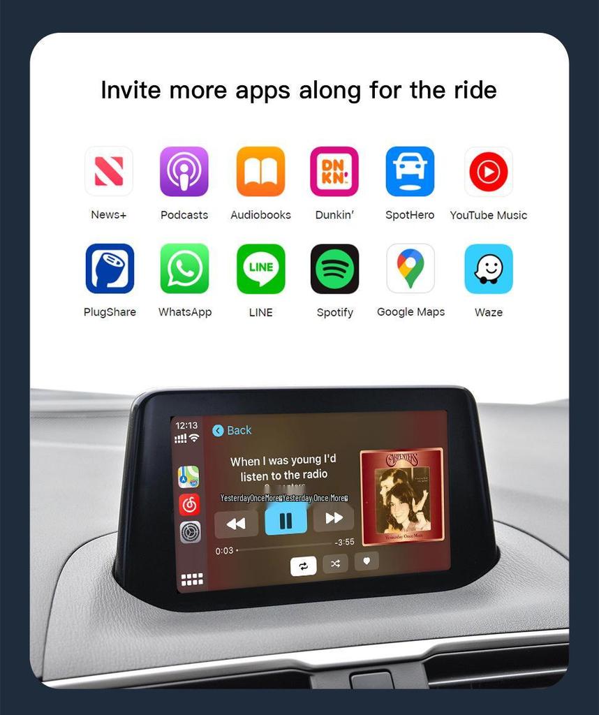 Mazda Type-C Wireless CarPlay & Android Auto USB Adapter