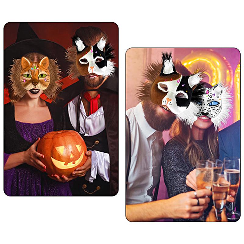 1 Набор Полуфабрикат Маска Маска Лисы Кошки Набор Масок для DIY Праздничные Принадлежности Сумка с Материалами для DIY Косплей