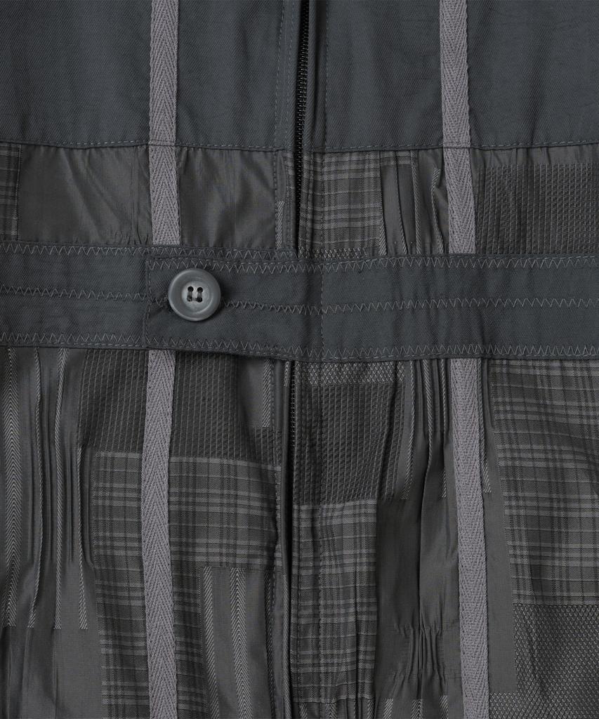 THE COLDEST MOMENT Tcm Patchwork Pattern Windstopper (Black)
