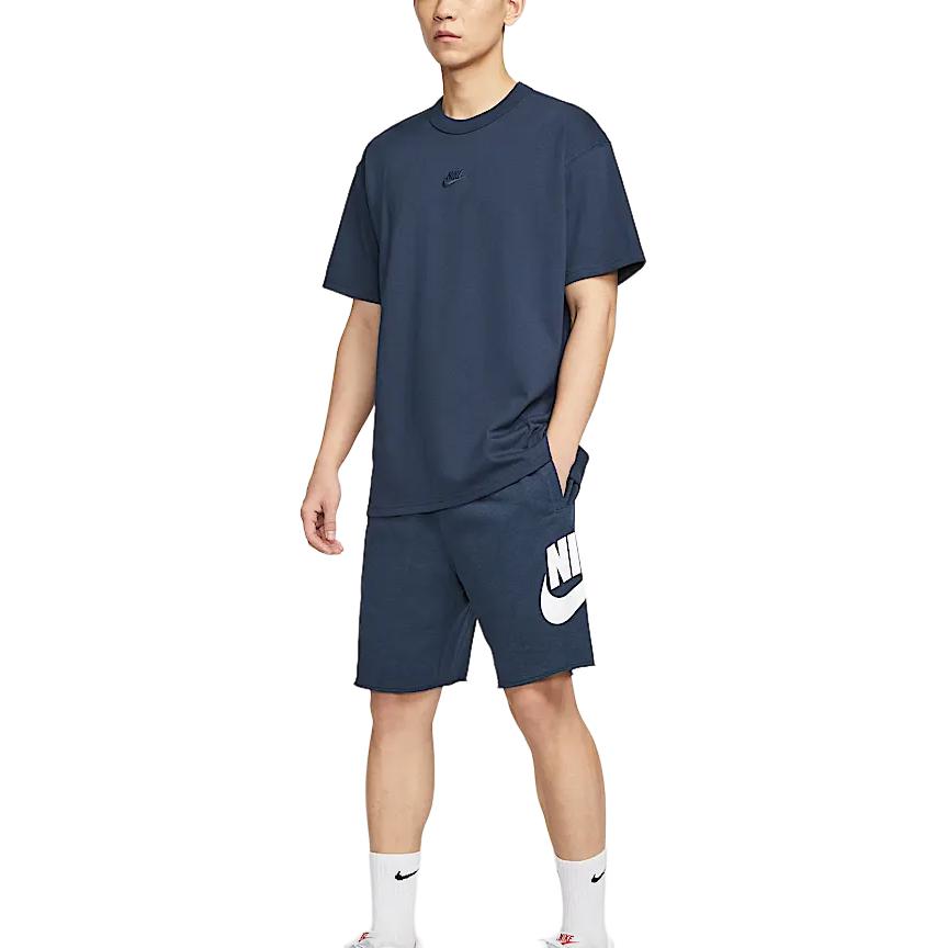 Nike Спортивная одежда Premium Essentials Повседневная Свободная Удобная Футболка с коротким рукавом Мужские топы Обсидиан DO7393-451