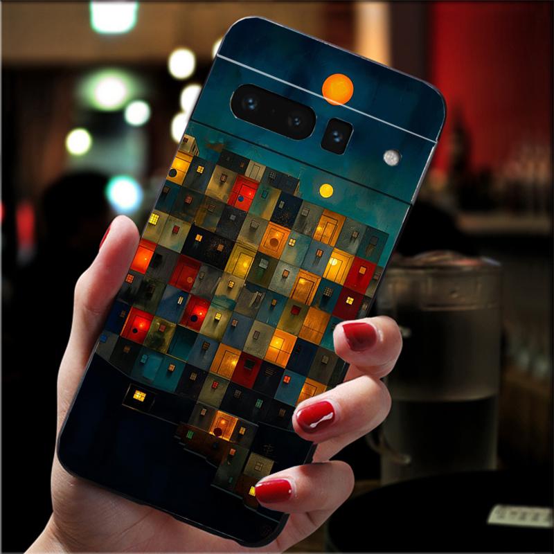 Чехол для телефона Google Pixel 10 9 Pro XL 9A 8 7 6 Pro Pixel 8A 7A 6A Pixel 8 7 6 5 Дом Ночной Свет Лунный Пейзаж Чехол