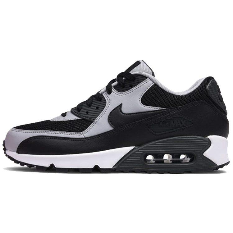 Nike Air Max 90 Устойчивые к истиранию Легкие Износостойкие И Легкие Низкие Кроссовки для бега Мужские Черно-серые 537384-053