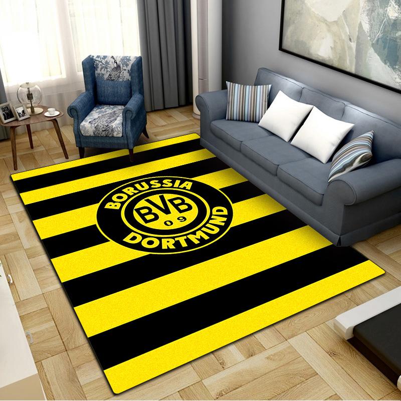 Ковер Borussia Dortmund для гостиной, спальни, дома, украшение дивана, нескользящий коврик для детских игр