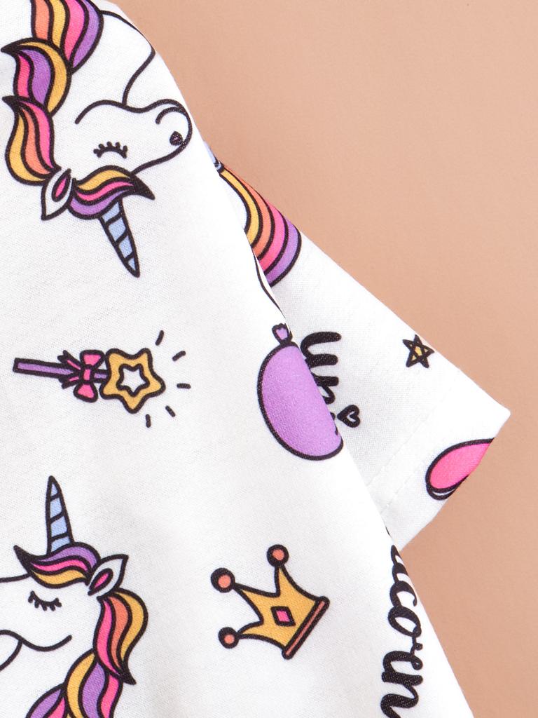 Pet Cloth Dog T-shirt with Cute Unicorn Pattern Printed Clothes for Puppy Dog Cat Cool Apparel Costume