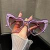 Non-polarized Fashion Party Cute Heart Shaped Sunglasses Women Vintage Retro Style Heart Cat Eye Sun Glasses
