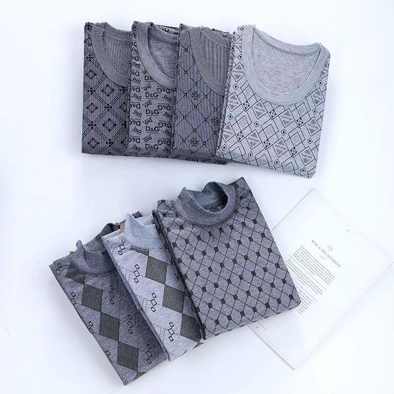 Мужское термобелье больших размеров из чистого хлопка на осень - для людей среднего и пожилого возраста