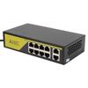 AI POE Switch 8 POE Ports and 2 Uplink 100Mbps High Speed 120W Metal Power Supply Ethernet Network Switch Extend 250M
