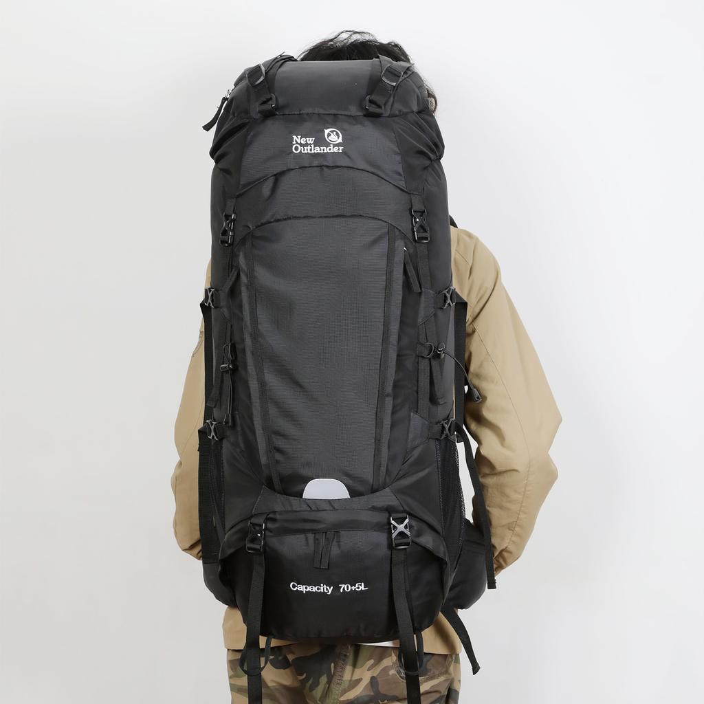 75л походный рюкзак большой емкости кемпинговый рюкзак с дождевиком обувь склад