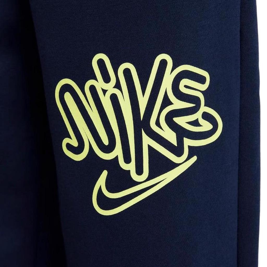 Унисекс вязаные спортивные штаны Nike с флисовой подкладкой, повседневная мода, цвет Обсидиан/Светлый Лимон HF8163-451
