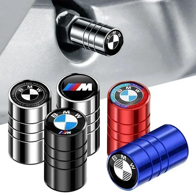 4Pcs Aluminum Round Car Wheel Tire Valve Caps For BMW M F10 F20 F30 G03 E43 E53 E63 E84 E83 E90 E92 E93 X1 X5 X6 Accessories CUU1 b36
