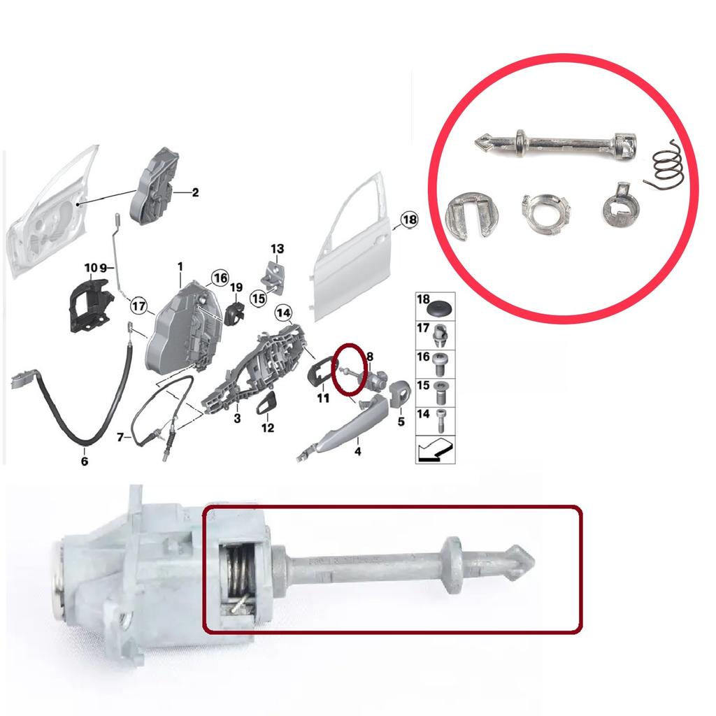 BDP1213 Ремкомплект тумблера замка передней правой двери 51217310734 для BMW X3 2017-2020 F30 F31 F80 2012-2019