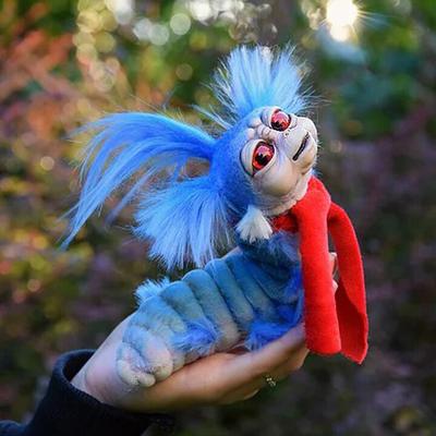 Червь из лабиринтов, червь ручной работы, мягкая игрушка, забавный подарок, плюшевая кукла