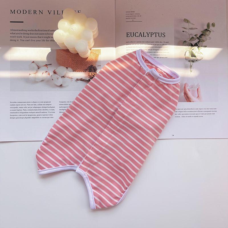 Домашние животные Однотонная полосатая одежда для кастрации кошек, Одежда для собак и кошек, Одежда для собак малых и средних размеров на все сезоны и послеоперационная одежда для собак.