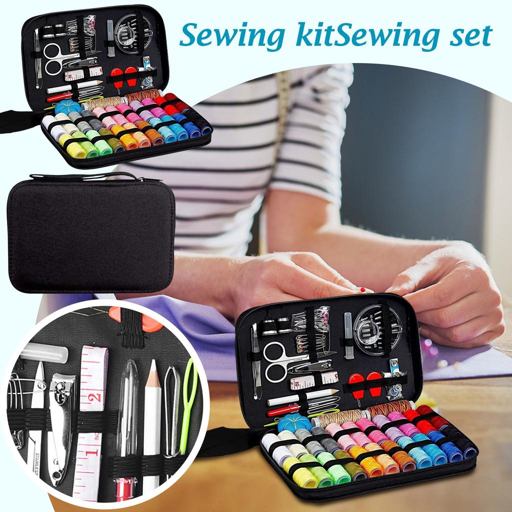 Portable Travel Sewing Kit, Including Scissors, Thread, Needle And Other Sewing Supplies