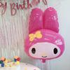 Min's Select Birthday Party Balloons Sanrio My Melody Kuromi Daisy Birthday Party Supplies Home Party Set, 4 Kurumi Cone Set