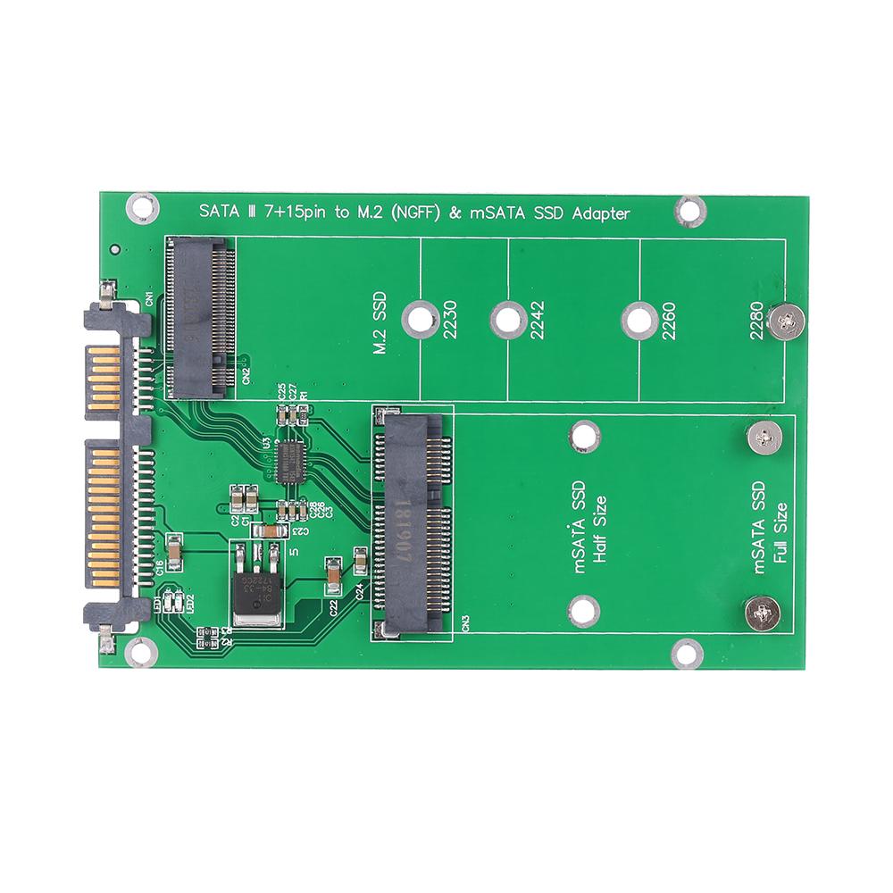 M.2 NGFF To SATA Adapter Card MSATA SSD To SATA III Converter Support 2230 2242 2260 2280