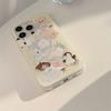 Creamy yellow animal phone case suitable for Apple 15, feather yarn iPhone 17, anti-drop 12, Korean style 16, cartoon 14 Pro Max