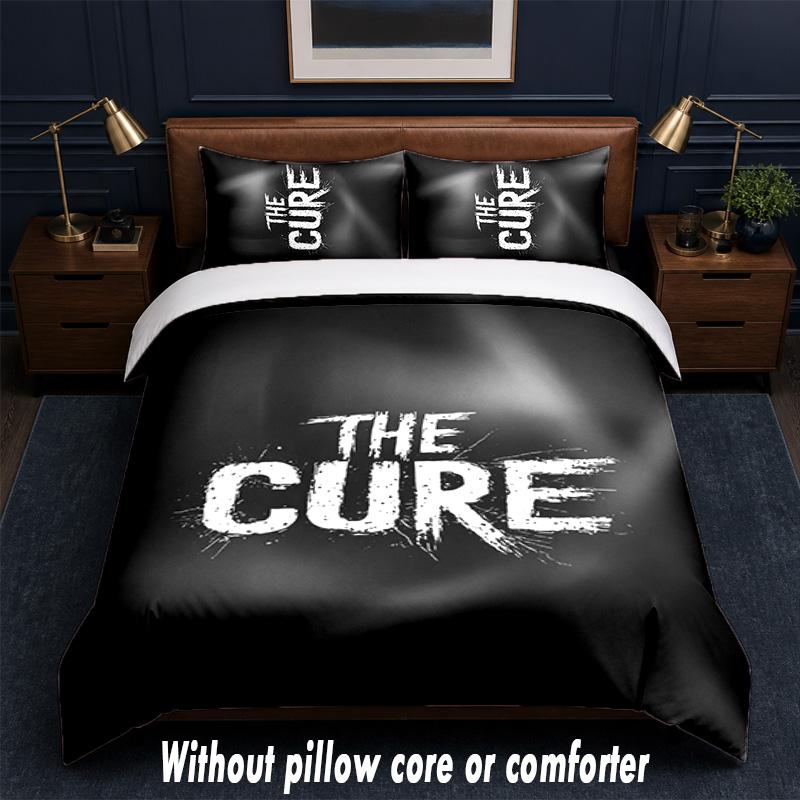 The Cure Design Bed Bedding Set 1 Duvet Cover + 2 Pillowcases Soft Breathable Household Bed Linens