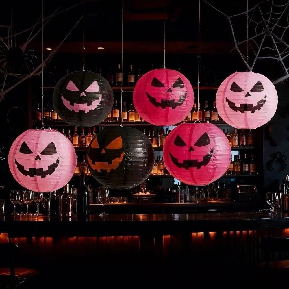 Handmade Halloween Lanterns Foldable Festival Lantern Pumpkin Paper Lantern Bar Decoration