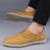 Classic Men Leather Shoes Spring Autumn New Trendy All-Match Platform Casual Shoes Loafers British Leather Sneakers Flats Shoes
