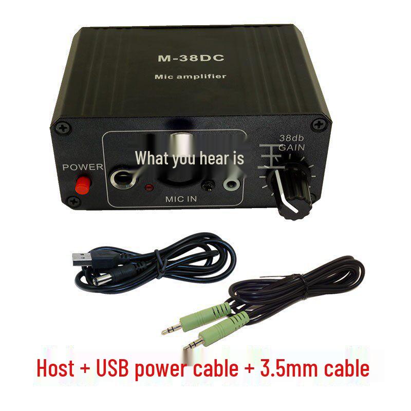 Dynamic Condenser Mic Preamp with Built-in 48V Phantom Power, 38dB Gain