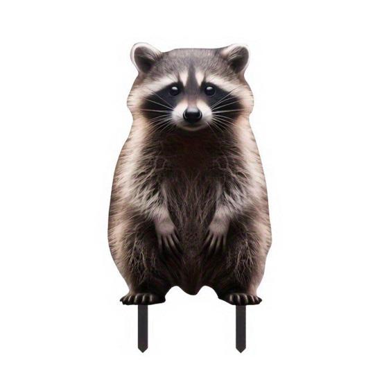 Акриловые садовые колышки Забавные фигурки животных для газона Енот Горилла Легко вставляемые садовые колышки для цветников Ландшафт