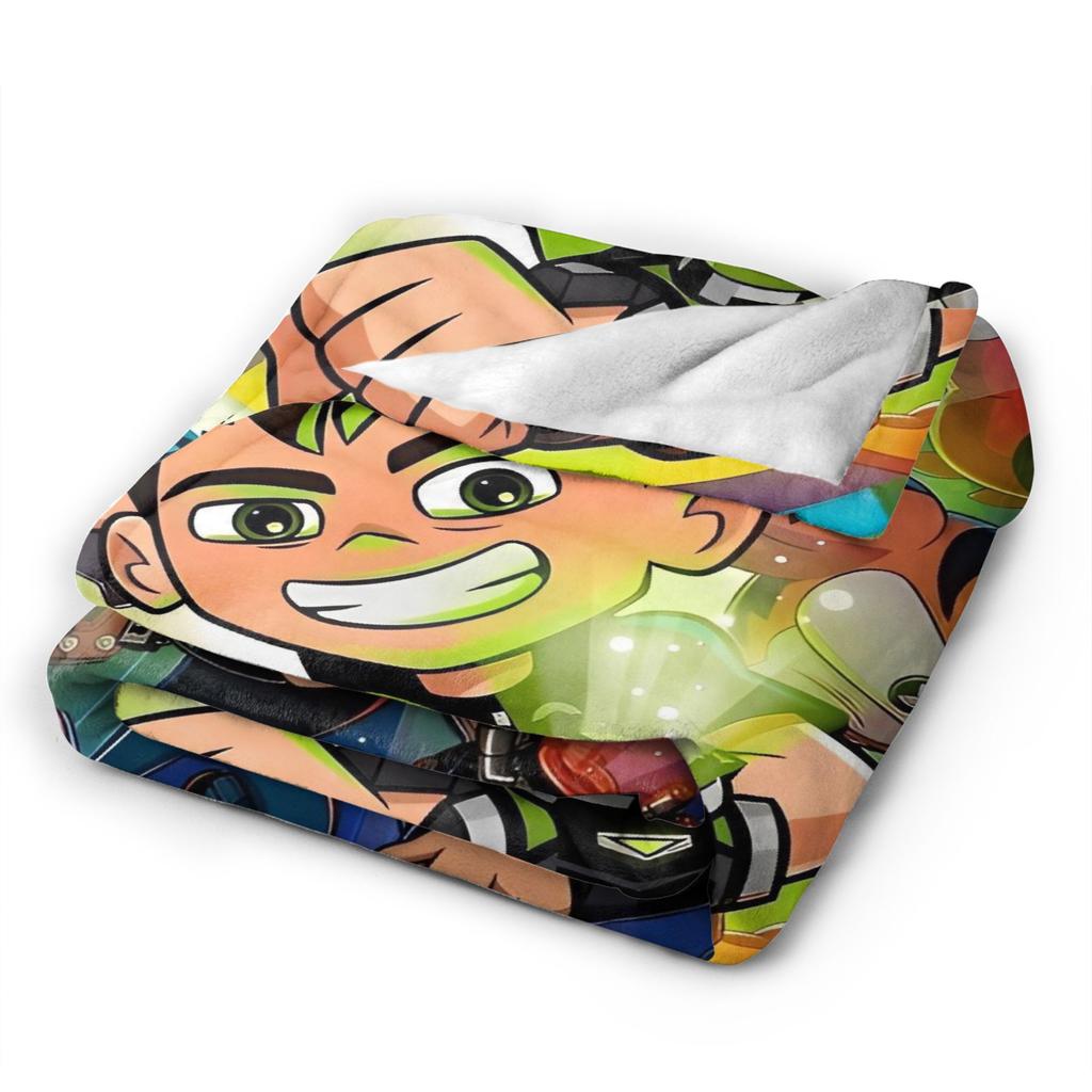Ben 10 Omnitrix Blankets Quality Soft Throw Blanket Winter Girls Boys Living Room Street Trend Bedspread