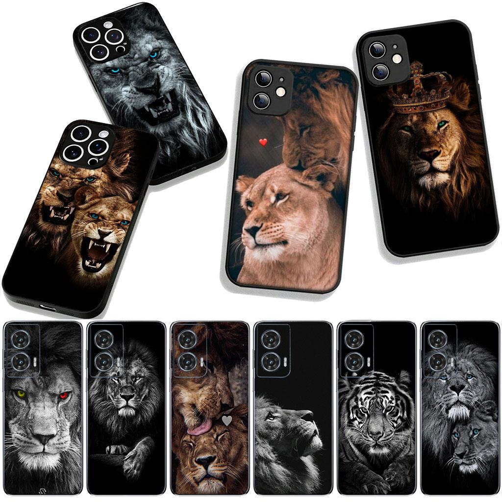Cover for Motorola Moto G04 G13 G14 G22 G23 G20 G32 G34 G35 G64 G82 G84 G53 G60 G72 E14 E15 E13 Coque Phone Case Lion Art