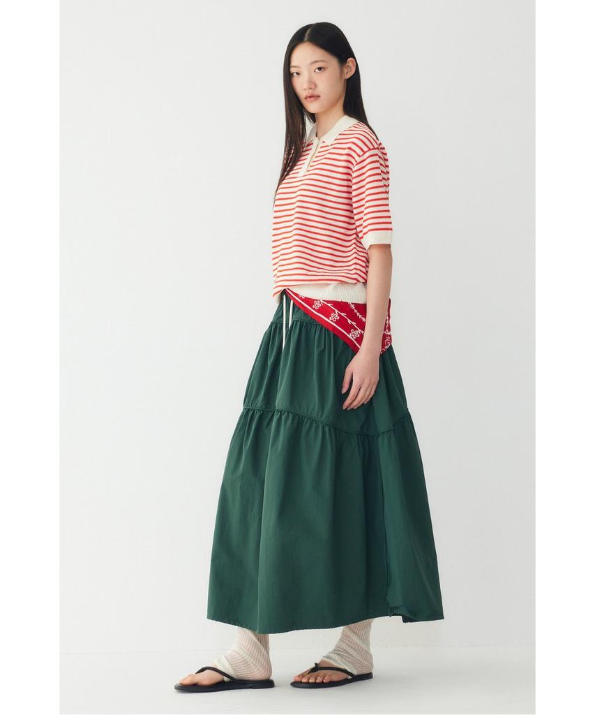 STUDIO TOMBOY Striped Collar Pullover _Red_9176352971
