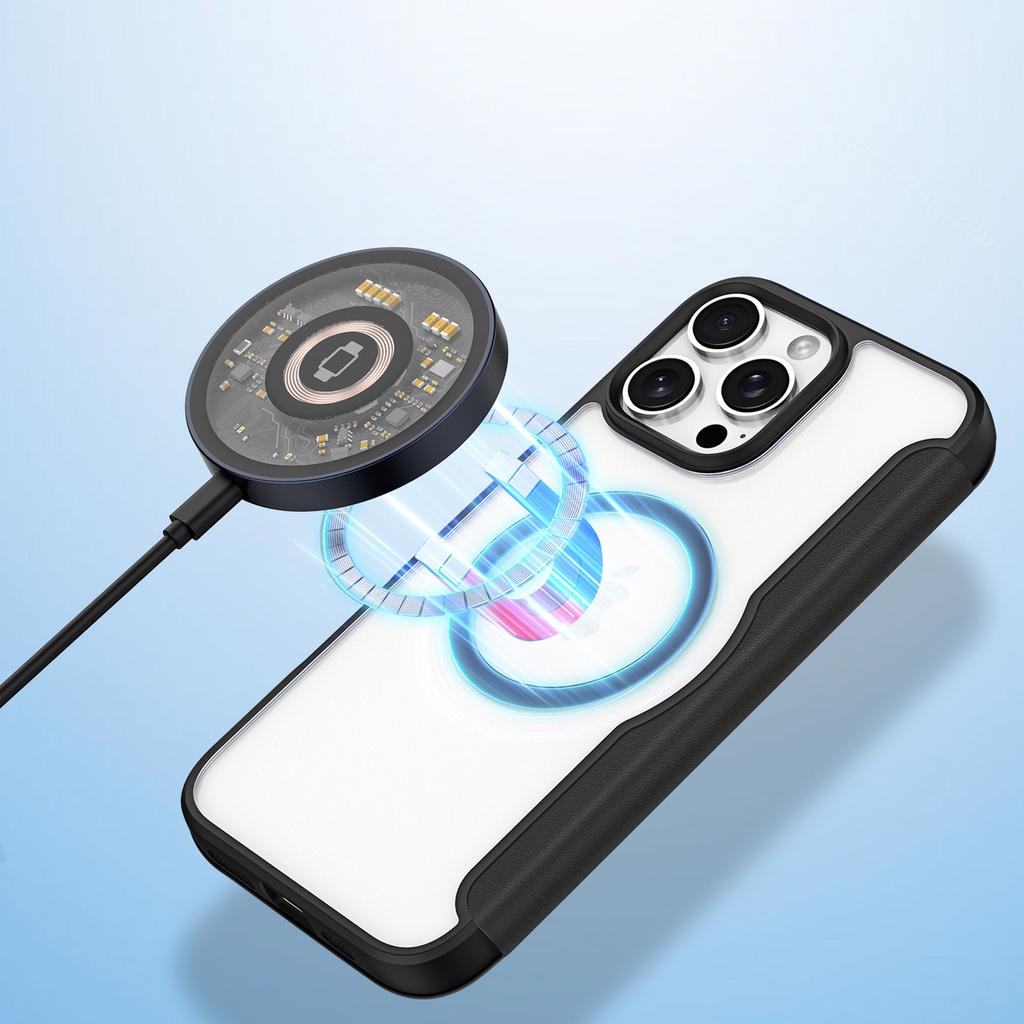 Чехол-книжка Dux Ducis Skin X Pro для iPhone 16 Pro с MagSafe — черный