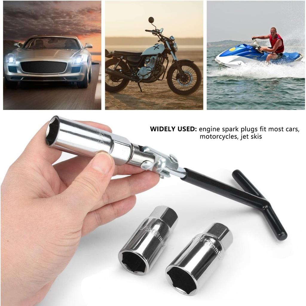 Ключ для свечей зажигания, набор ключей для свечей зажигания, 4 шт., 16 мм/18 мм/21 мм, свечи зажигания с Т-образной рукояткой, торцевой ключ для свечей зажигания