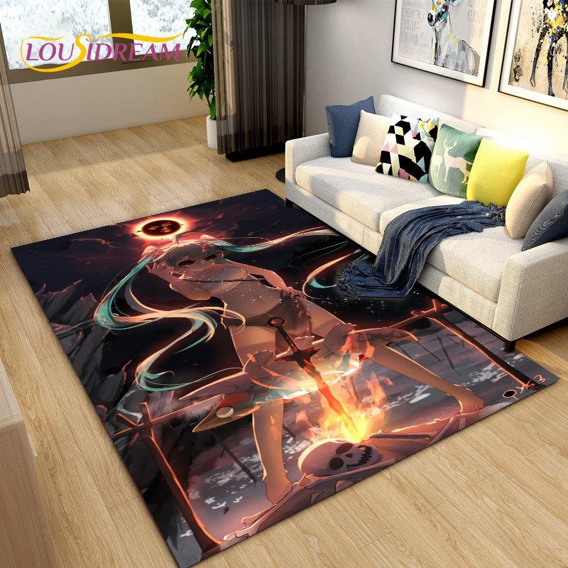 Японская музыка, аниме, мультфильм, 3D коврик, ковер для гостиной, спальни, диван, коврик для украшения, детские игры, нескользящий напольный коврик