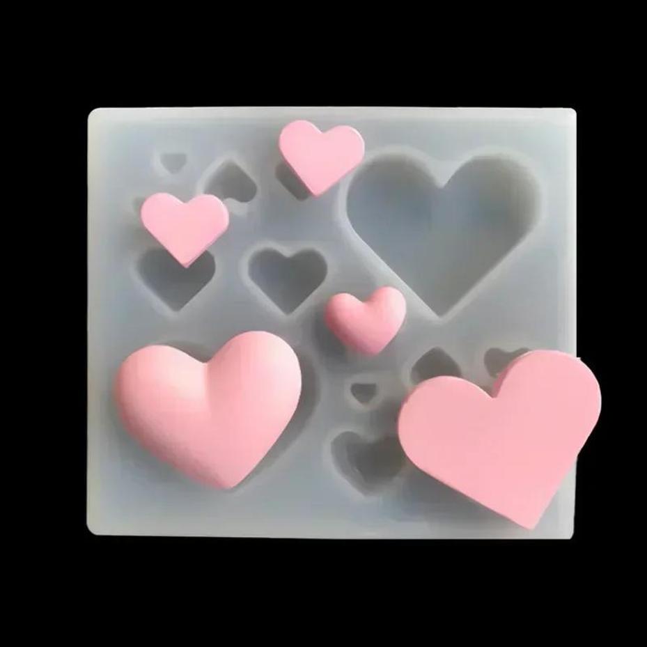 Love Heart Creative Shape Silicone Mold Epoxy Resin DIY Tools Kitchen Cake Baking Decoration Chocolate Handmade Accessories
