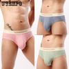 Мужское тонкое дышащее сексуальное нижнее белье-треугольники, мужские однотонные простые шорты