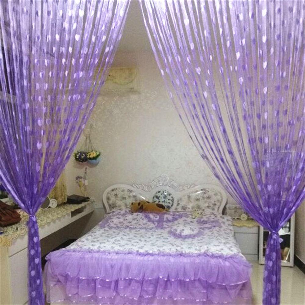 Romantic Living Room Heart-shaped Cord Curtain Door And Window Curtain Tassel Line Curtain