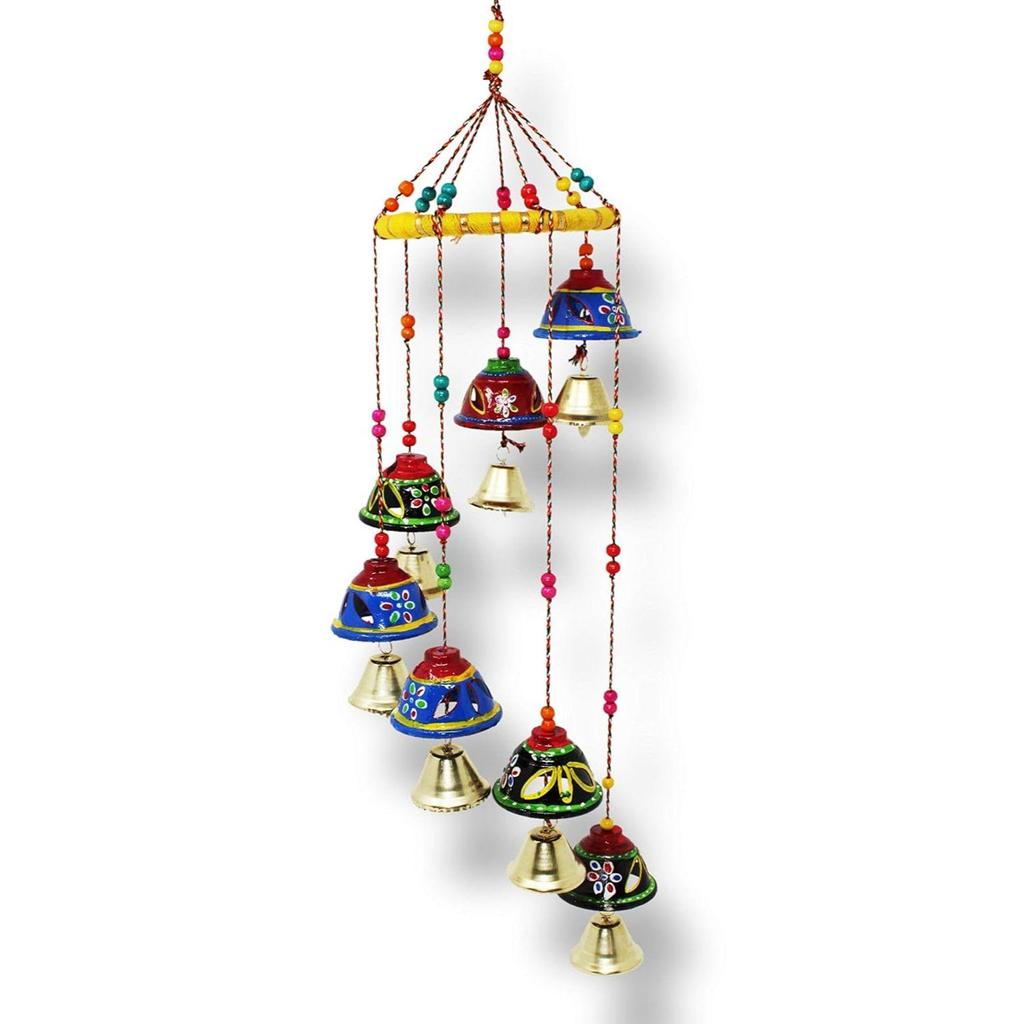 Plastic  Door/Wall Hanging Decorative Showpiece/Wall Hanging/Home Decor/Home Furnishingt (J Bells Pack Of 1, Multicolor), Multi Color