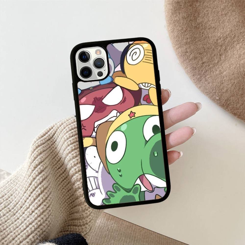 Кероро Лягушонок Крутой Гансо Сержант Чехол для Телефона из PC+TPU Для IPhone 17 16 15 14 PRO MAX 11 12 13 PLUS MINI