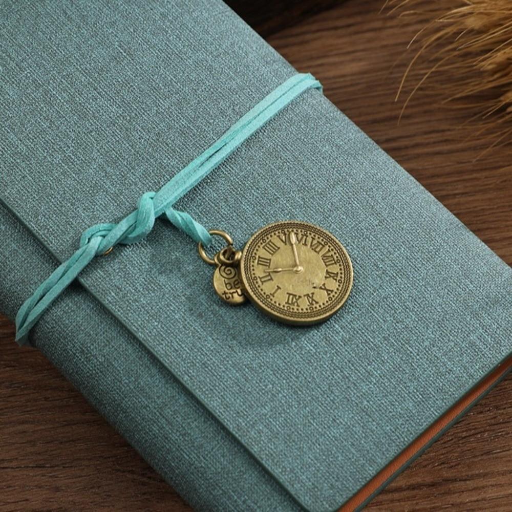 Retro Clock Pendant Loose Leaf Binder A6 Pocket Planner Stationery Journal Notebook Students