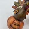 Resin Turkey Figurine 7.5x8x12cm Thanksgiving Christmas Home Outdoor Decor Pumpkin Gift