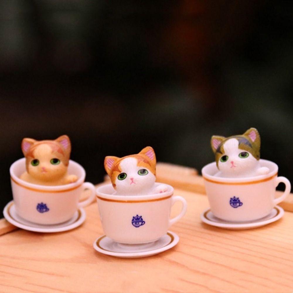 8 шт./набор Кавайные Гашапон Игрушки DIY Щенячий Котенок Миниатюрный Мини Собака Кошка Украшения ПВХ Садовый Орнамент